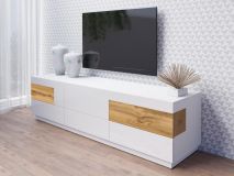 TV-meubel SILAC 6 lades wit/wotan eik