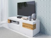 TV-meubel SILAC 1 klapdeur 2 lades beton/wotan eik
