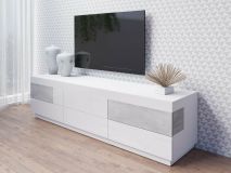 TV-meubel SILAC 6 lades wit/beton