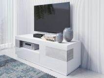 TV-meubel SILAC 1 klapdeur 2 lades beton/wit