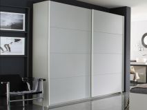 Kledingkast ELVIS 2 schuifdeuren 271 cm zijde grijs/wit zonder spiegel 