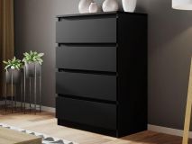 Commode MALIWA 4 lades zwart 