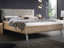 Bed LITORAL 160x200 cm sonoma eik/lichtgrijs