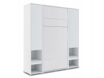 Opklapbed CONCEPTION PRO 90x200 cm mat wit (verticaal) met kasten 
