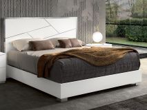 Bed DAPHNE 180x200 cm hoogglans wit 