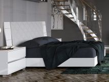 Bed UTOPIA DELUXE I 160x200 cm hoogglans wit 