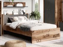 Bed FANJO 90x200 cm alpine sparren/staal