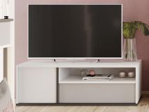 TV-meubel ILONA 1 deur 1 lade wit/eik salisbury