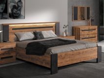 Bed PAULETTE 140x190 cm tropix hout