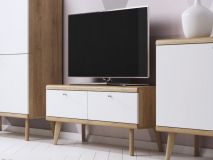TV-meubel PROMI 2 deuren eik riviera/wit