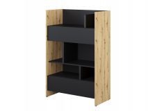 Boekenkast CONCEPTION PRO 138 cm zwart/artisan eik 