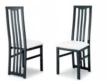 Set van 2 stoelen ROMEO zwart/wit 