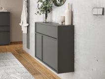 Wandkast AMEYA II 2 deuren 1 lade 83 cm grafiet