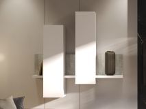 Muurkast BOTSWANA 2 deuren wit/beton