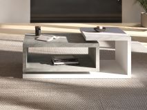 Salontafel BOTSWANA rechthoekig 120 cm wit/beton