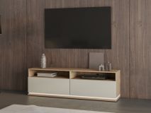 Tv-meubel DOLCE 2 lades kasjmier/eik