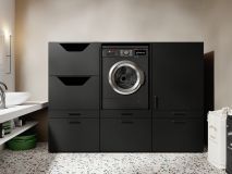 Kast WASHING 1 machine met 2 kasten MEDIUM zwart