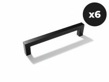 Set van 6 handgrepen WASHING zwart