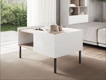 Salontafel JULIE 90 cm wit/sonoma eik