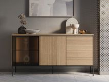 Dressoir VIDDO II 2 deuren 2 lades linea eik met led