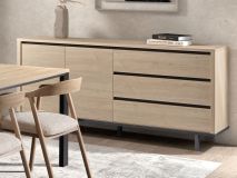 Dressoir DURDEN 2 deuren 3 lades urban eik