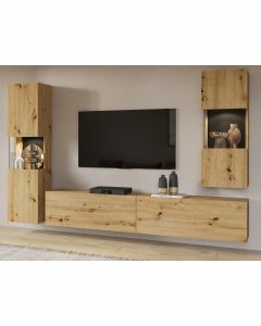 Tv-meubel set AVATAR 4 deuren artisan eik zonder led