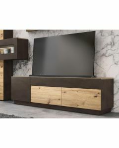 Tv-meubel LUCIOLE 3 deuren 2 lades artisan/grijs rost