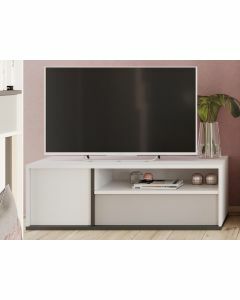 TV-meubel ILONA 1 deur 1 lade wit/eik salisbury