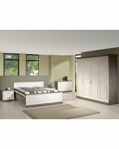Complete slaapkamer IVANA III 140x200 cm truffel/porselein