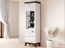 Kolomkast TIROSA 1 deur hoogglans wit met led 