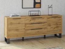 Dressoir HALO 2 deuren 3 lades wotan eik 