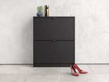 Schoenenkast SHANA 2 deuren mat zwart 