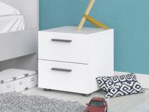 Nachtkastje POPEI 2 lades wit 