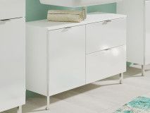 Wastafel kast MANAU 2 deuren en 1 lade wit 