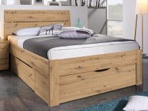 Bed SCARLETT 160x200 cm artisan eik met drie lades met hoofdeinde