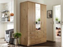 Kast BREMA 3 deuren 6 lades artisan eik met spiegel 