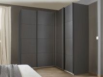 Hoekkast QUASI 4 deuren metaalgrijs