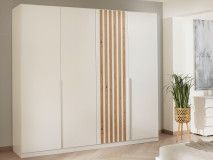 Kledingkast LATINO wit/artisan eik 4 deuren