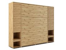 Opklapbed CONCEPTION PRO 160x200 cm artisan eik (verticaal) met kasten