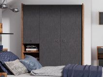 Kast FANJO 3 deuren alpine sparren/staal 