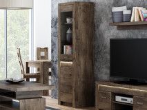 Kolomkast INDY 2 deuren donkere es met led 