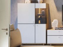 Kast MODO 3 deuren artisan eik/alpine wit