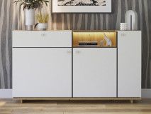 Dressoir MODO 3 deuren 1 lade artisan eik/alpine wit