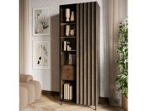 Vitrinekast PELOSA 2 deuren portland eik/zwart