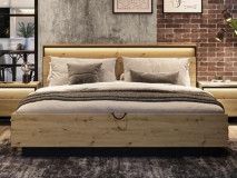 Tweepersoonsbed QUANTINO 160x200 cm artisan eik/zwart 