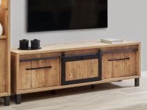 Tv-meubel ALCANTARA 3 deuren oranje teck 