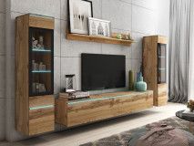 Tv-meubel set VITTORIO 6 deuren wotan eik