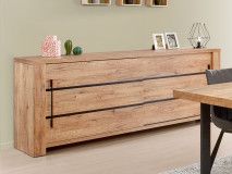 Dressoir OTTIZ 2 schuifdeuren scarlet eik 