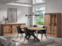 Complete eetkamer PIRELI 230 cm scarlet eik