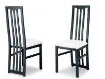 Set van 2 stoelen ROMEO zwart/wit 